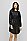 BOSS 博斯系带束腰人造革长袖连衣裙,  001_Black