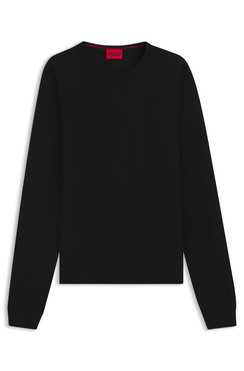 Merino-wool sweater with embroidered logo