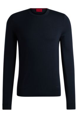 HUGO Slim fit sweater in extra fine merino wool