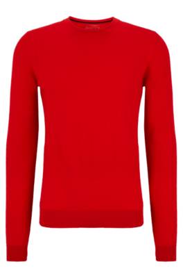 Hugo Boss Slim-fit Sweater In Extra-fine Merino Wool