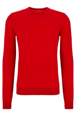 Hugo Slim-fit Sweater In Extra-fine Merino Wool