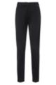Slim-fit trousers in stretch jersey, Black
