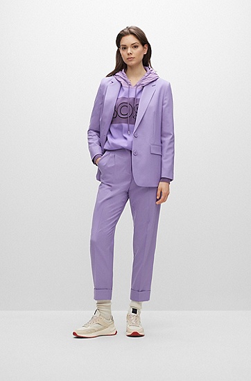 意大利初剪羊毛常规版长裤,  527_Bright Purple