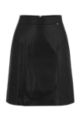 Regular-fit mini skirt in faux leather, Black