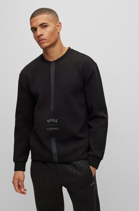 BOSS x AJBXNG Cotton-blend sweatshirt, Black
