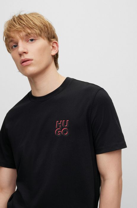 Courreges Katoen T-shirt Met Logoprint in het Zwart Dames Kleding voor voor Tops voor T-shirts 