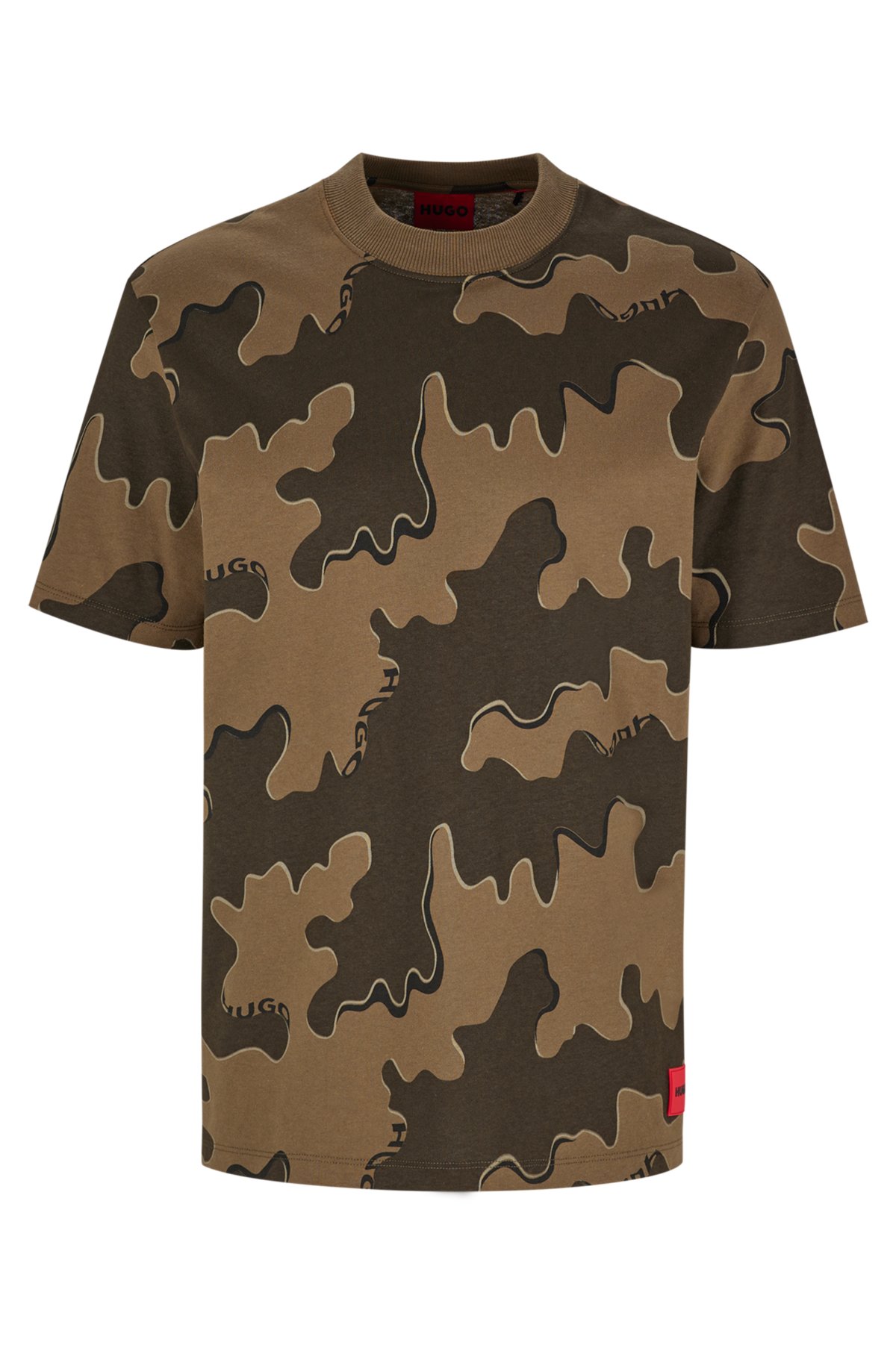 Geheugen Bedreven douche HUGO - Relaxed-fit T-shirt in cotton with camouflage print