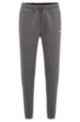 Cotton-blend tracksuit bottoms with logo-tape inserts, Grey