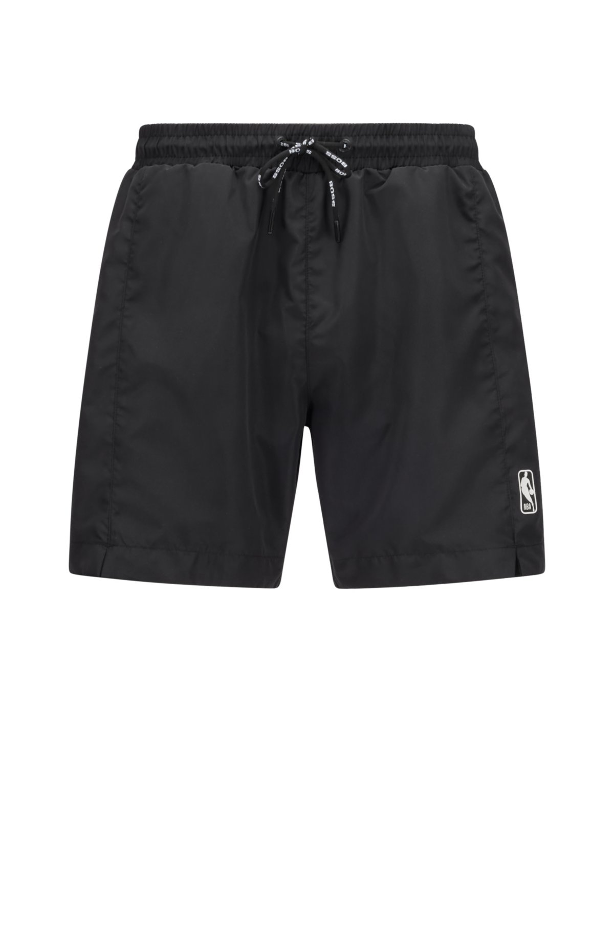 boeren evenaar contrast BOSS - BOSS & NBA recycled-material swim shorts with collaborative branding