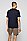 BOSS 博斯毛巾布徽标常规版型棉质平纹针织 T 恤,  404_Dark Blue