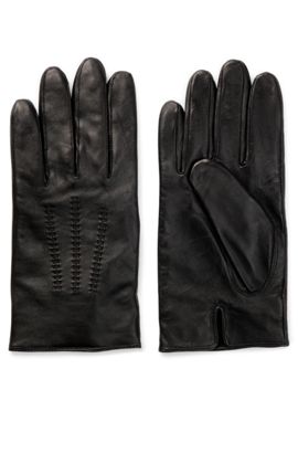 Womens Accessories Gloves Giorgio Armani Leather Gloves in Black 