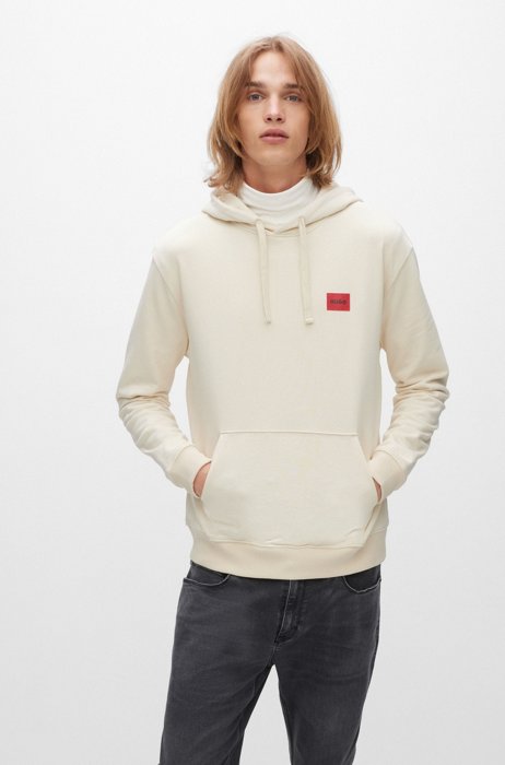 Sustainability-artwork logo hoodie in recot²®, White