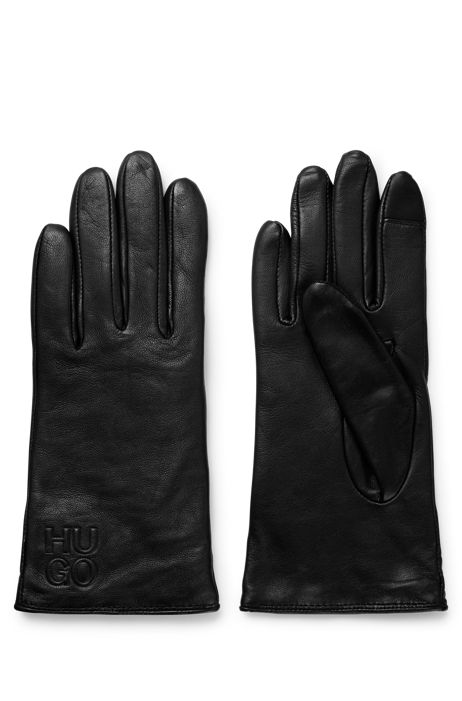 Massimo Dutti Leather Gloves brown casual look Accessories Gloves Leather Gloves 