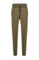 Regular-fit tracksuit bottoms in cotton and virgin wool, Light Green