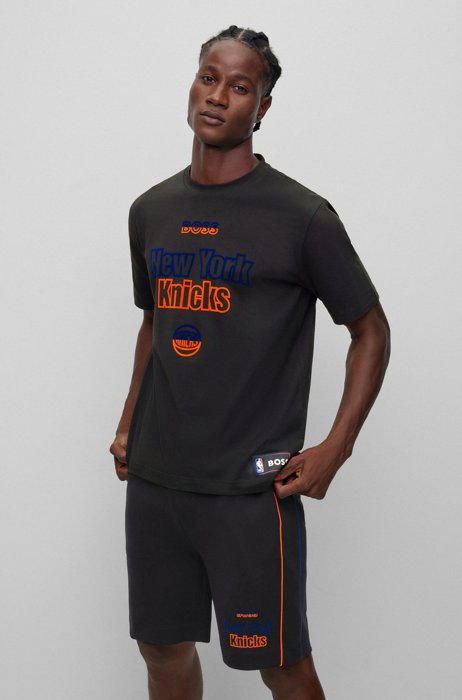 BOSS & NBA T-shirt in cotone elasticizzato, NBA Knicks