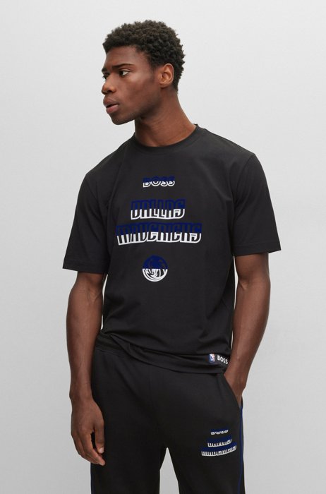 BOSS & NBA stretch-cotton T-shirt, NBA MAVERICKS