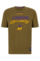 BOSS & NBA T-shirt in cotone elasticizzato, NBA Lakers