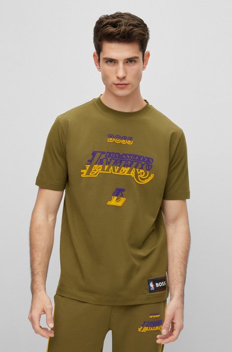 BOSS & NBA stretch-cotton T-shirt, NBA Lakers