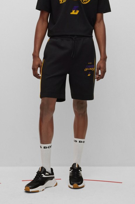 BOSS & NBA short en coton mélangé, NBA Lakers
