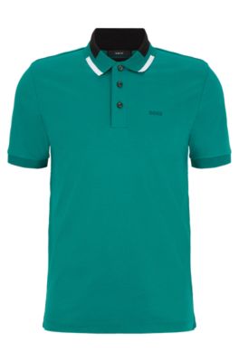 BOSS - Slim-fit polo shirt in mercerized cotton
