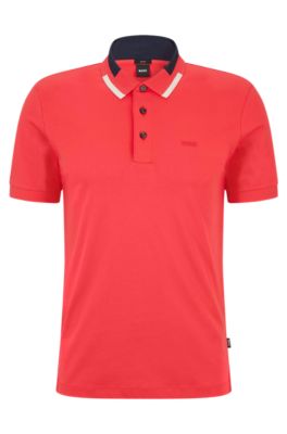 Voorvoegsel zeven Goed BOSS - Slim-fit polo shirt in mercerized cotton