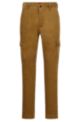 Slim-fit cargo trousers in cotton corduroy, Light Brown