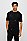 BOSS 博斯金属质感弧形徽标棉质平纹针织面料 T 恤,  001_Black