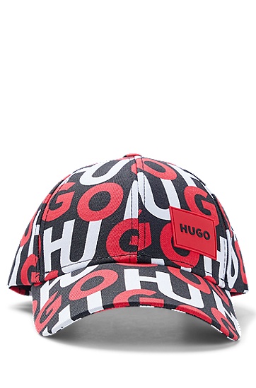HUGO 雨果重复徽标贴片款棉质斜纹布鸭舌帽,  961_Open Miscellaneous