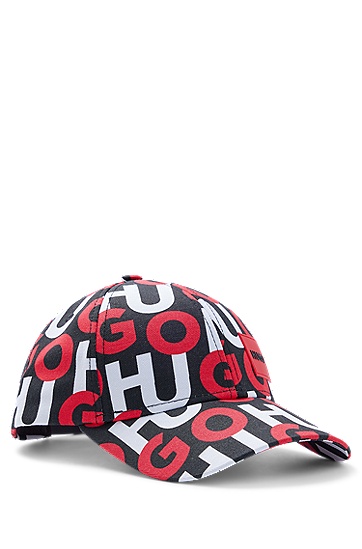HUGO 雨果重复徽标贴片款棉质斜纹布鸭舌帽,  961_Open Miscellaneous