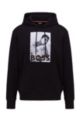 Hooded sweatshirt in French terry with Muhammad Ali graphic, Black