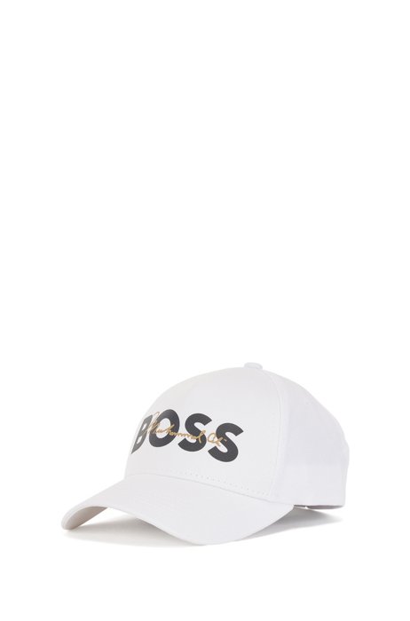 Cotton-twill cap with Muhammed Ali logo, White