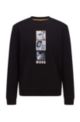 French-terry sweatshirt with Muhammad Ali graphics, Black