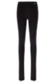 Slim-Fit Leggings mit Logo-Details und Reißverschlüssen am Beinabschluss, Schwarz