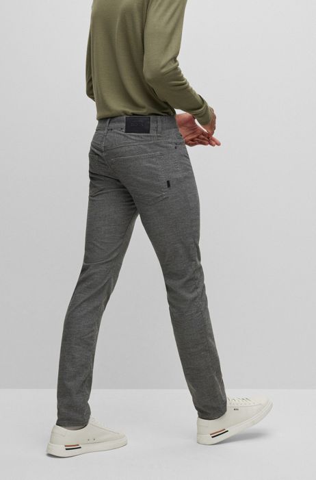 HUGO BOSS Homme Vêtements Pantalons & Jeans Jeans Slim Jean Slim Fit en denim stretch à effet chiné 