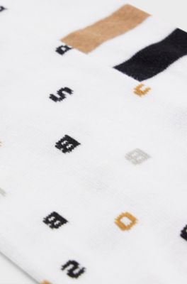 Two-pack of ankle socks with signature details, White