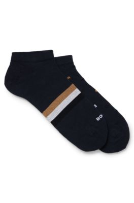 Two-pack of ankle socks with signature details, Dark Blue