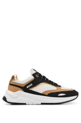 Hugo Boss Sneakers in een combinatie van materialen met metallic details. 1