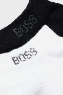 Five-pack of ankle-length socks , White / Black