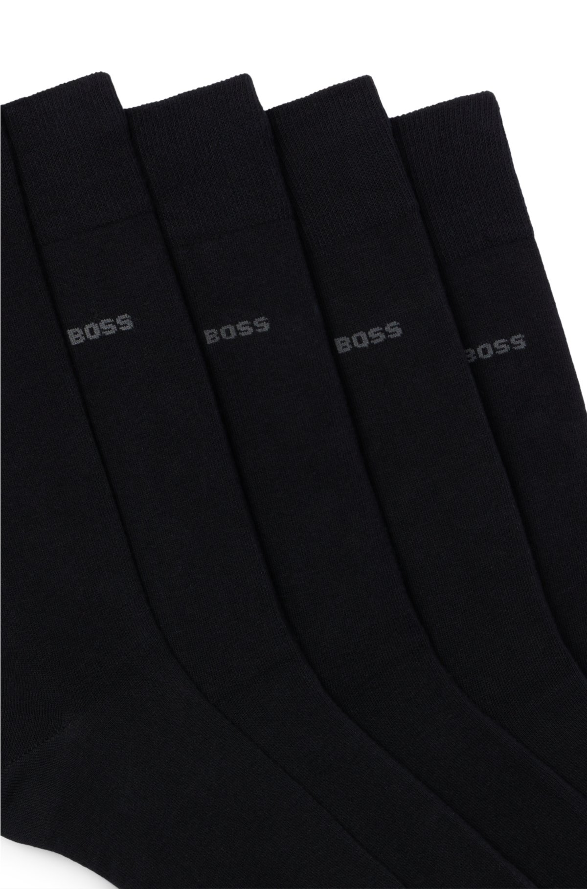 BOSS Lot de 2 paires de chaussettes garcon noir 