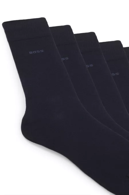 Five-pack of regular-length socks in a cotton blend