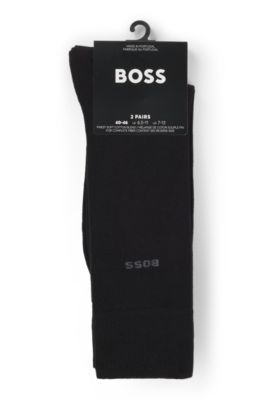 Five-pack of regular-length socks in a cotton blend, Dark Blue