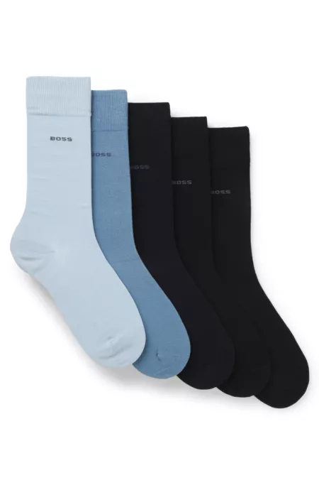 Five-pack of regular-length socks in a cotton blend
