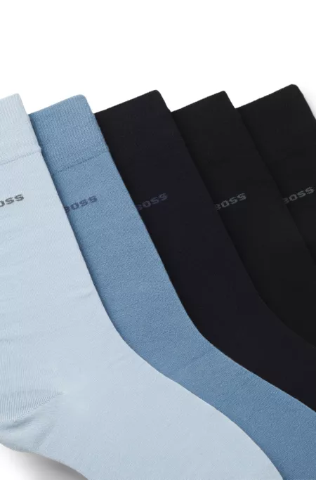 Five-pack of regular-length socks in a cotton blend