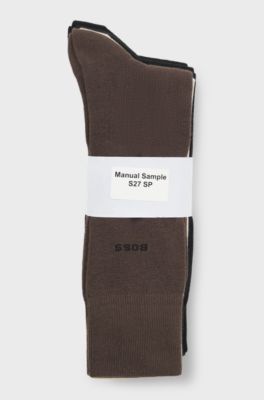 Five-pack of regular-length socks in a cotton blend, Patterned