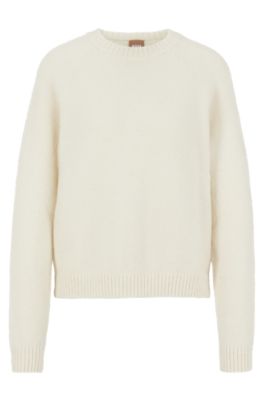 Hugo boss cream jumper best sale