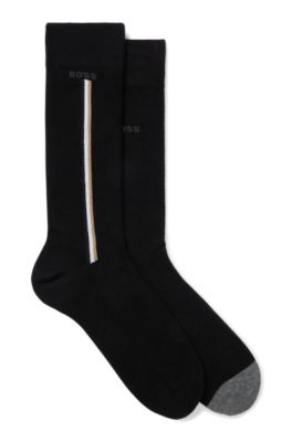 HUGO BOSS TWO-PACK OF REGULAR-LENGTH ORGANIC-COTTON-BLEND SOCKS