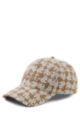 Cotton-twill cap with shaken logos, Beige Patterned
