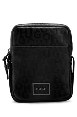 Hugo Boss Reporter Bag With Stacked-hugo Embossing And Framed Logo In ...