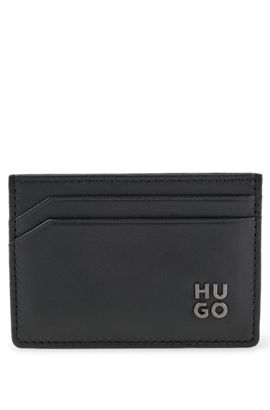 50311790 Hugo Boss Men's 'Traveller_S Card' Brown Leather Card Holder Wallet 