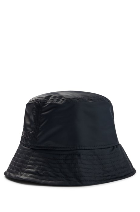 Bucket hat with logo detail, Black